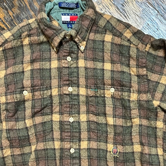 Vintage Tommy Hilfiger Wool Shirt Size Medium - Picture 7 of 10